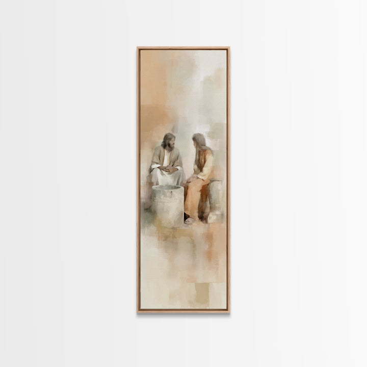 City Well Blessing – Framed Canvas Print – Narrow Art – Christian Wall Art – Christian Art Canvas – Jesus Painting – Christian Art