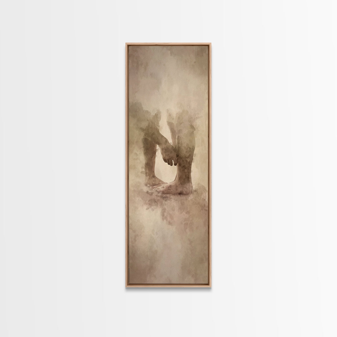 Footsteps Of Kindness - Framed Canvas Print - Christian Gift - Christian Wall Art - Christian Art Canvas - Minimalist Christian Art - Skinn