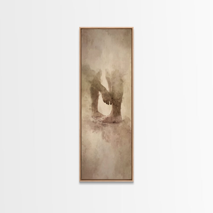 Footsteps Of Kindness - Framed Canvas Print - Christian Gift - Christian Wall Art - Christian Art Canvas - Minimalist Christian Art - Skinn