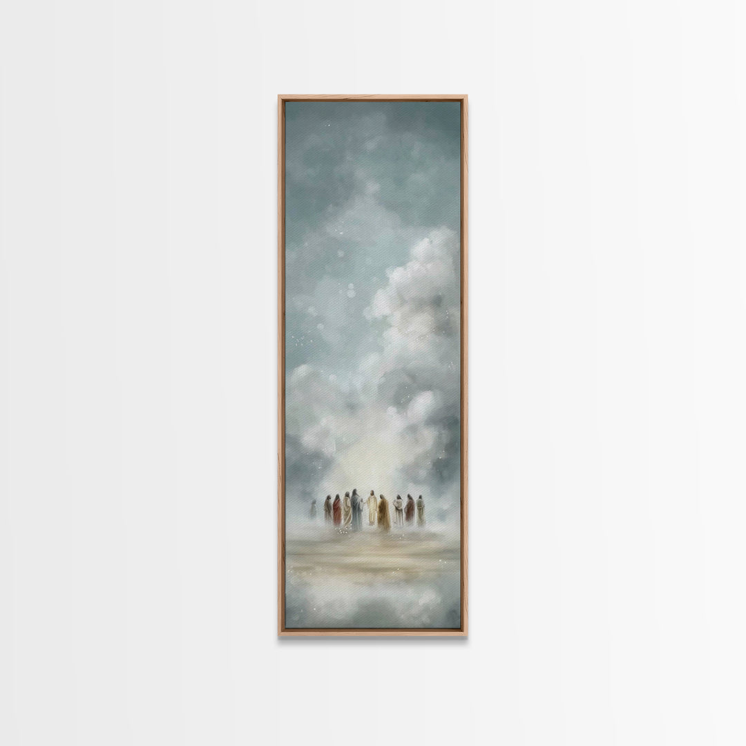 Clouds Of Wonder – Framed Canvas Print – Skinny Art – Christian Art Canvas – Christian Wall Art – Jesus Painting – Christmas Art