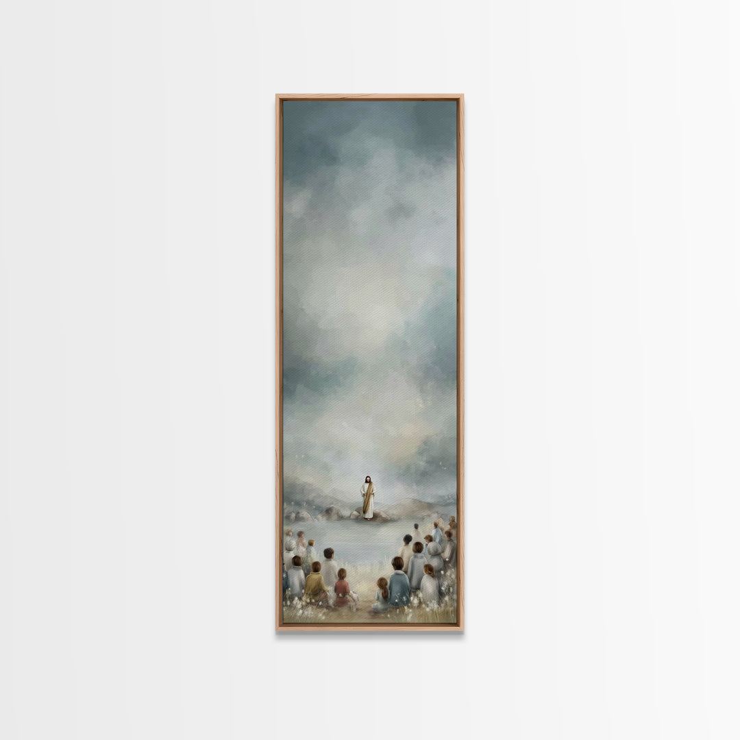 Twilight Of Grace – Framed Canvas Print – Tall Skinny Art Print – Christian Painting – Christian Wall Art – Christian Art Canvas – Christma