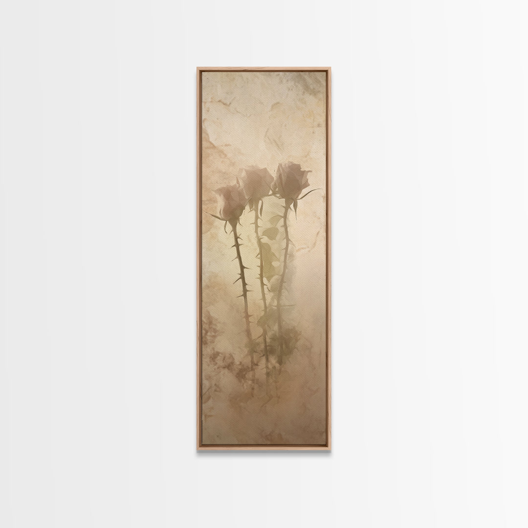 Thorns Of Mercy | Framed Canvas Print | Skinny Art | Christian Art Canvas | Christian Wall Art | Subtle Christian Art | Modern Christian Ar
