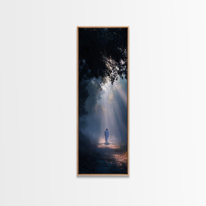 Radiant Tree Promise - Framed Canvas Print - Christian Art Canvas - Jesus Painting - Tall Narrow Wall Art - Christian Wall Art