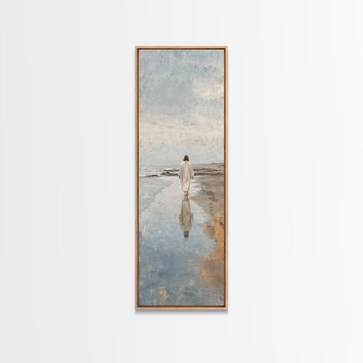 River Of Grace – Framed Canvas Print – Christian Art Canvas – Jesus Painting – Tall Skinny Art Print – Christmas Art – Christian Wall Art