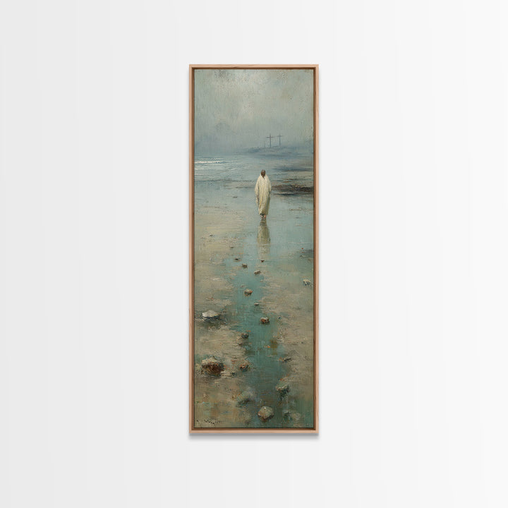 Light Of Hope – Framed Canvas Print – Jesus Painting – Christian Wall Art – Christmas Art – Tall Skinny Art Print – Christian Art Canvas