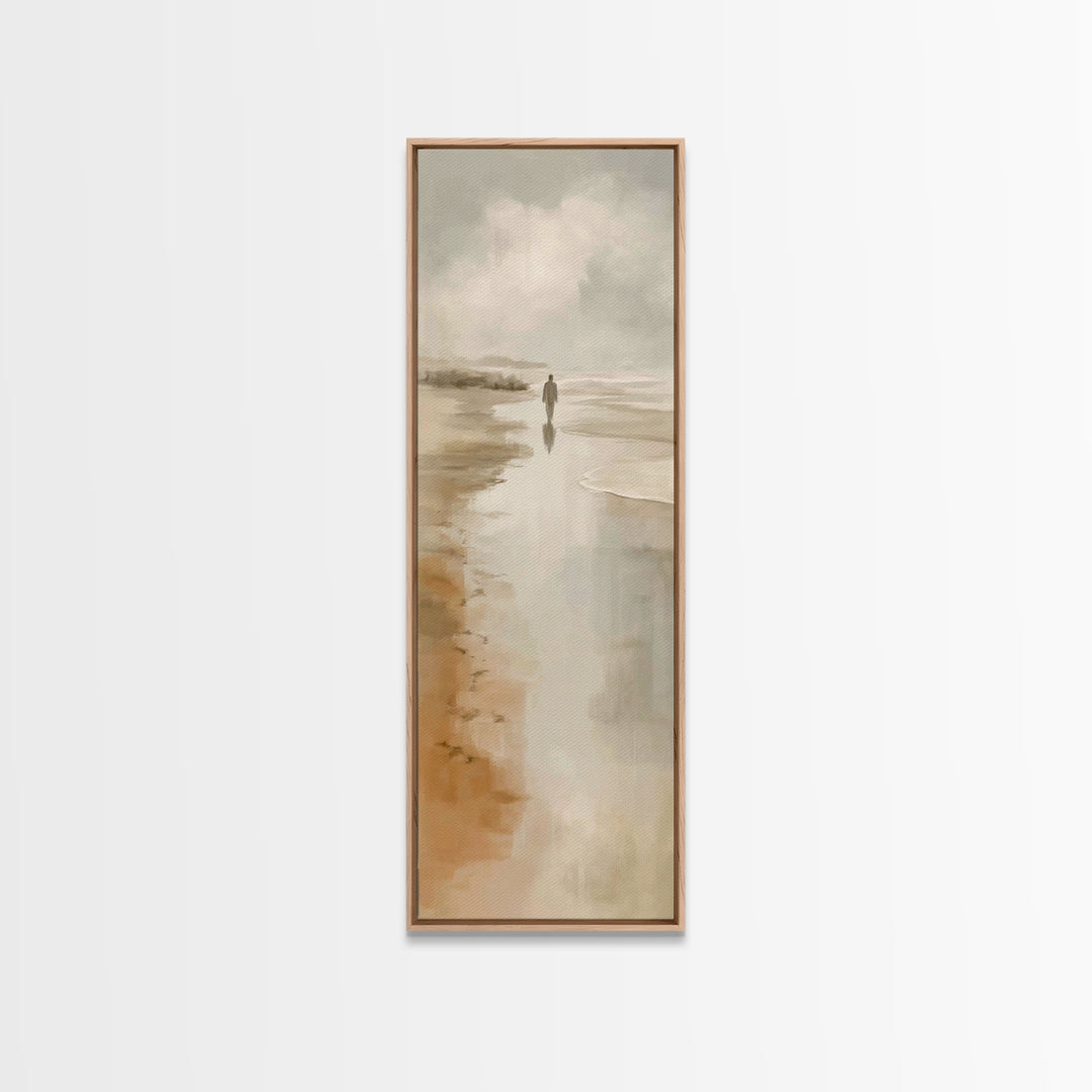 Dawn Of Peace – Framed Canvas Print – Christian Wall Art – Christmas Art – Tall Skinny Art Print – Christian Art Canvas – Jesus Painting