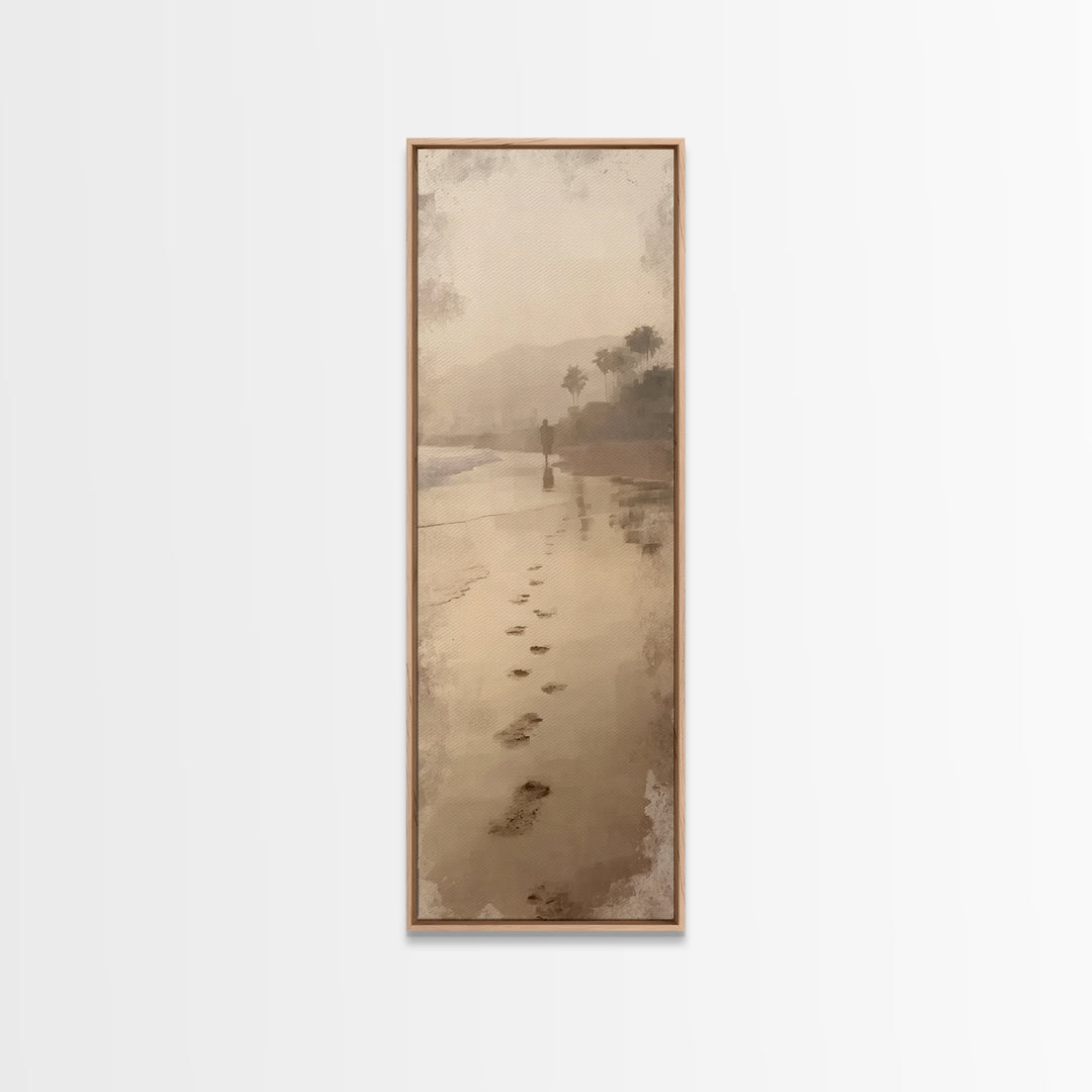Horizon Of Mercy – Framed Canvas Print – Tall Skinny Art Print – Christian Art Canvas – Christmas Art – Christian Wall Art – Jesus Painting