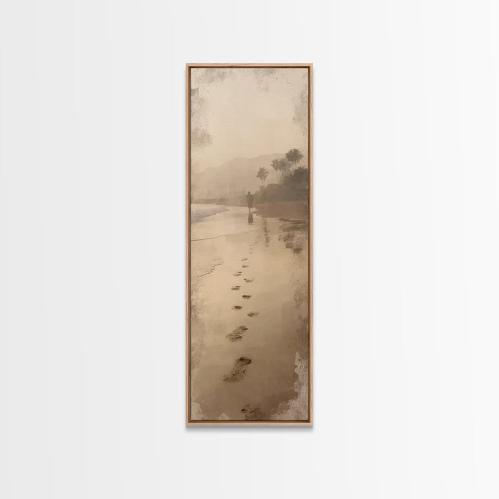 Horizon Of Mercy – Framed Canvas Print – Tall Skinny Art Print – Christian Art Canvas – Christmas Art – Christian Wall Art – Jesus Painting