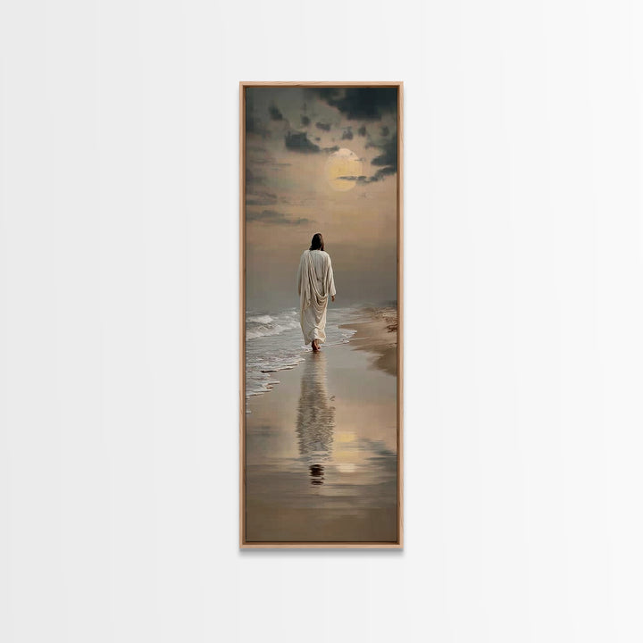 Eternal Guiding Path – Framed Canvas Print – Christian Art Canvas – Christian Wall Art – Jesus Painting – Christmas Art – Tall Skinny Art P