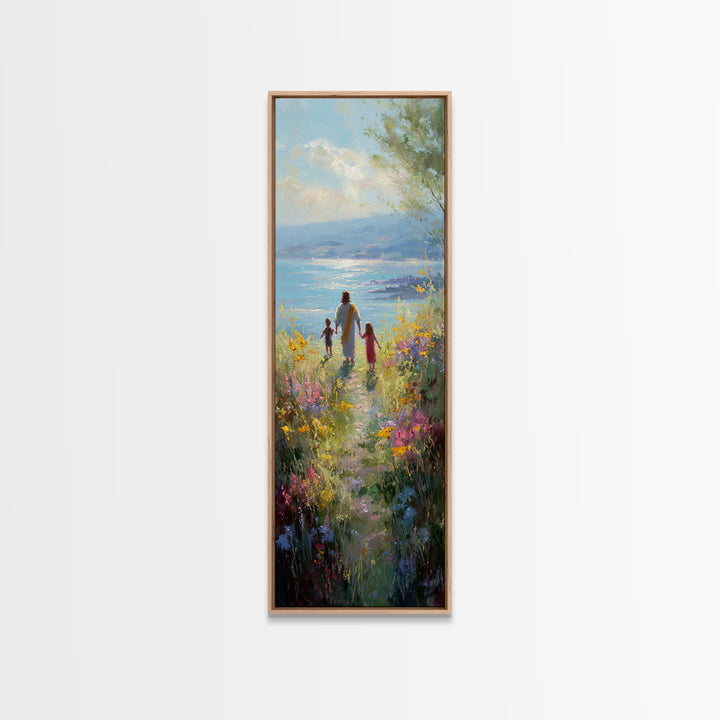 Path Of Grace – Framed Canvas Print – Christian Wall Art – Jesus Painting – Narrow Art – Christian Art Canvas – Christian Christmas Art – C