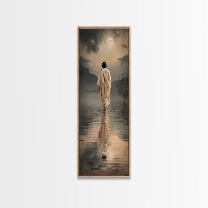 Mist Of Comfort, Framed Canvas Print, Christian Decorations, Narrow Art, Jesus Art Print, Christian Christmas Art, Unique Christian Art, Ch