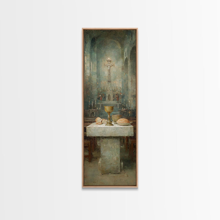 Altar Of Peace – Framed Canvas Print – Skinny Art – Christian Art Canvas – Christian Wall Art – Vintage Christian Art – Framed Christmas Wa