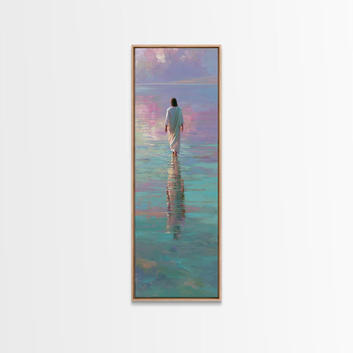Faithful Dawn Steps | Framed Canvas Print | Christian Art Prints | Narrow Art | Jesus Canvas Art | Christian Art Work | Christian Gift | Ch