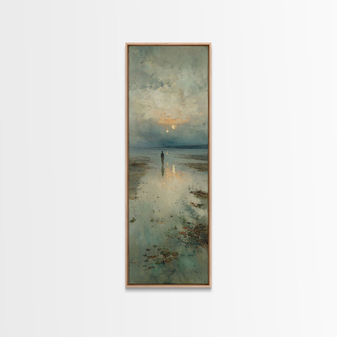 Light Of Peace – Framed Canvas Print – Narrow Art – Christian Wall Art – Jesus Painting – Christian Art Canvas – Christmas Art