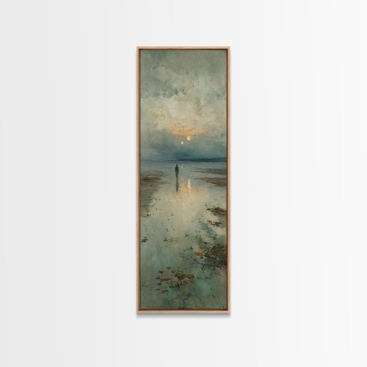 Light Of Peace – Framed Canvas Print – Narrow Art – Christian Wall Art – Jesus Painting – Christian Art Canvas – Christmas Art