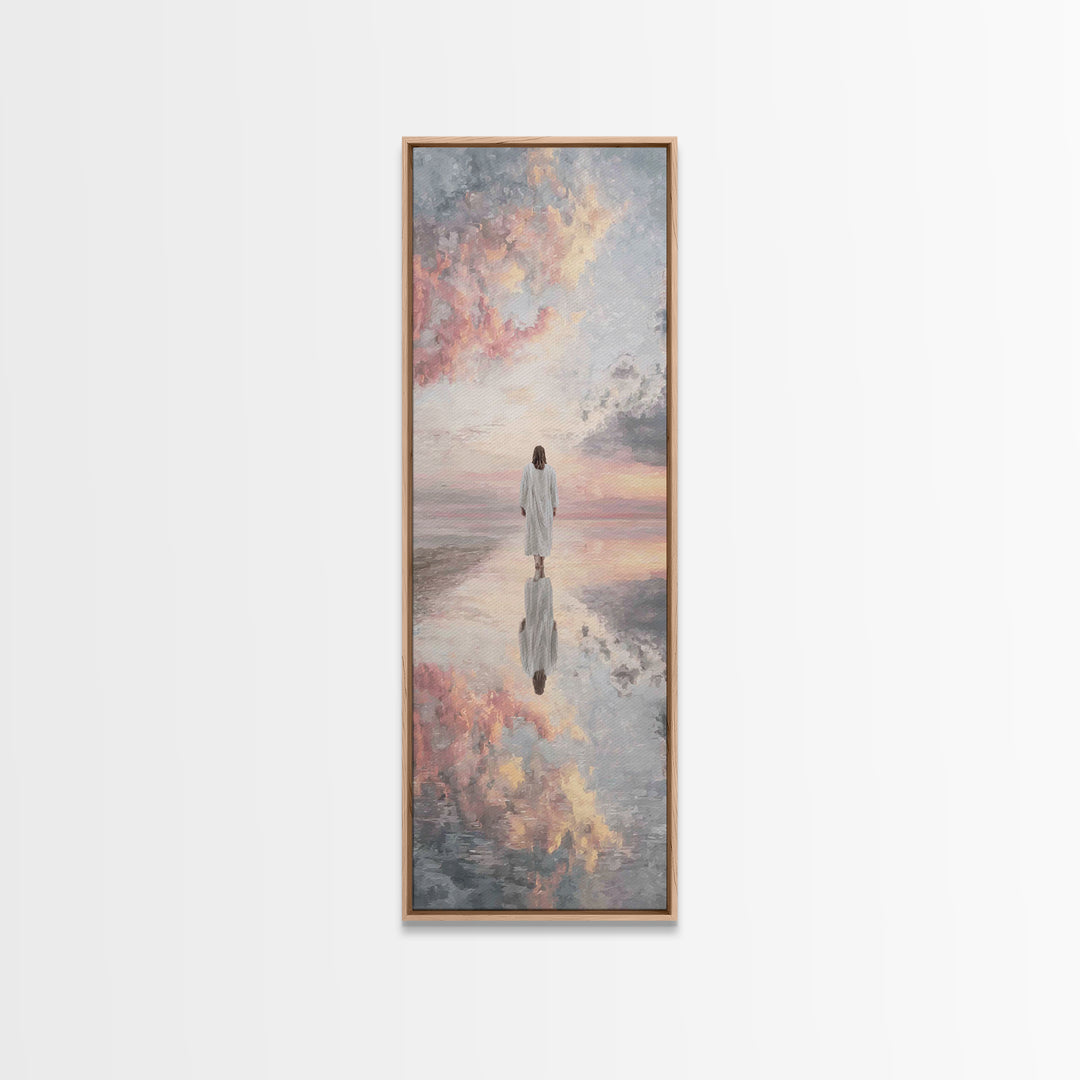 Shepherd’s Comfort – Framed Canvas Print – Skinny Art – Christian Art Canvas – Jesus Painting – Christian Wall Art – Christmas Art