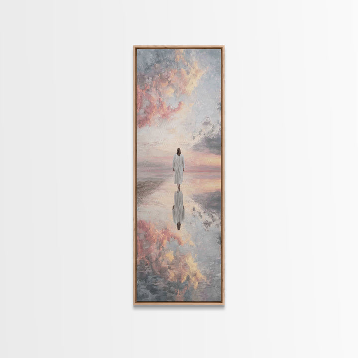 Shepherd’s Comfort – Framed Canvas Print – Skinny Art – Christian Art Canvas – Jesus Painting – Christian Wall Art – Christmas Art