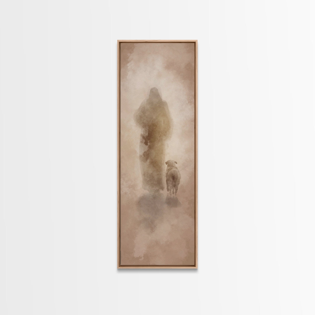 Forest Of Grace – Framed Canvas Print – Tall Skinny Art Print – Christian Wall Art – Jesus Painting – Christian Canvas – Christmas Art