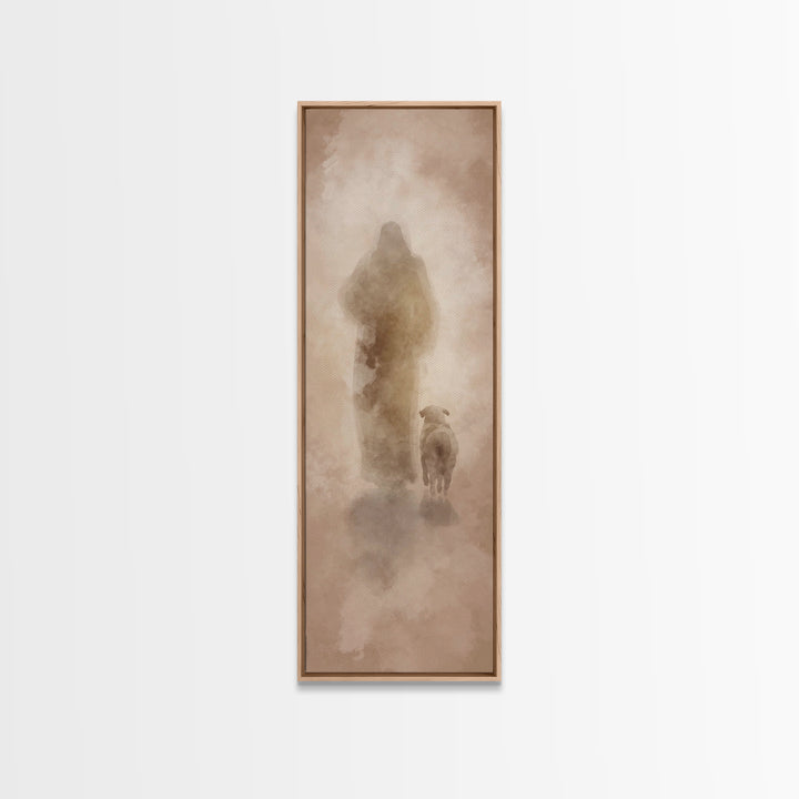 Forest Of Grace – Framed Canvas Print – Tall Skinny Art Print – Christian Wall Art – Jesus Painting – Christian Canvas – Christmas Art