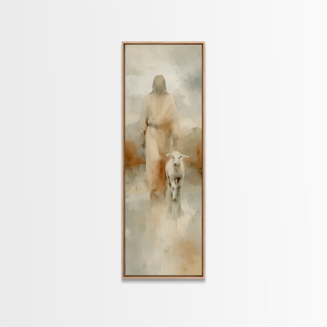 Soft Glory – Framed Canvas Print – Skinny Art – Christian Wall Art – Jesus Painting – Christian Art Canvas – Christmas Art