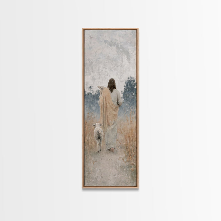 The Shepherd’s Road – Framed Canvas Print – Skinny Art – Christian Art Canvas – Jesus Painting – Christian Wall Art – Christian Art – Chris