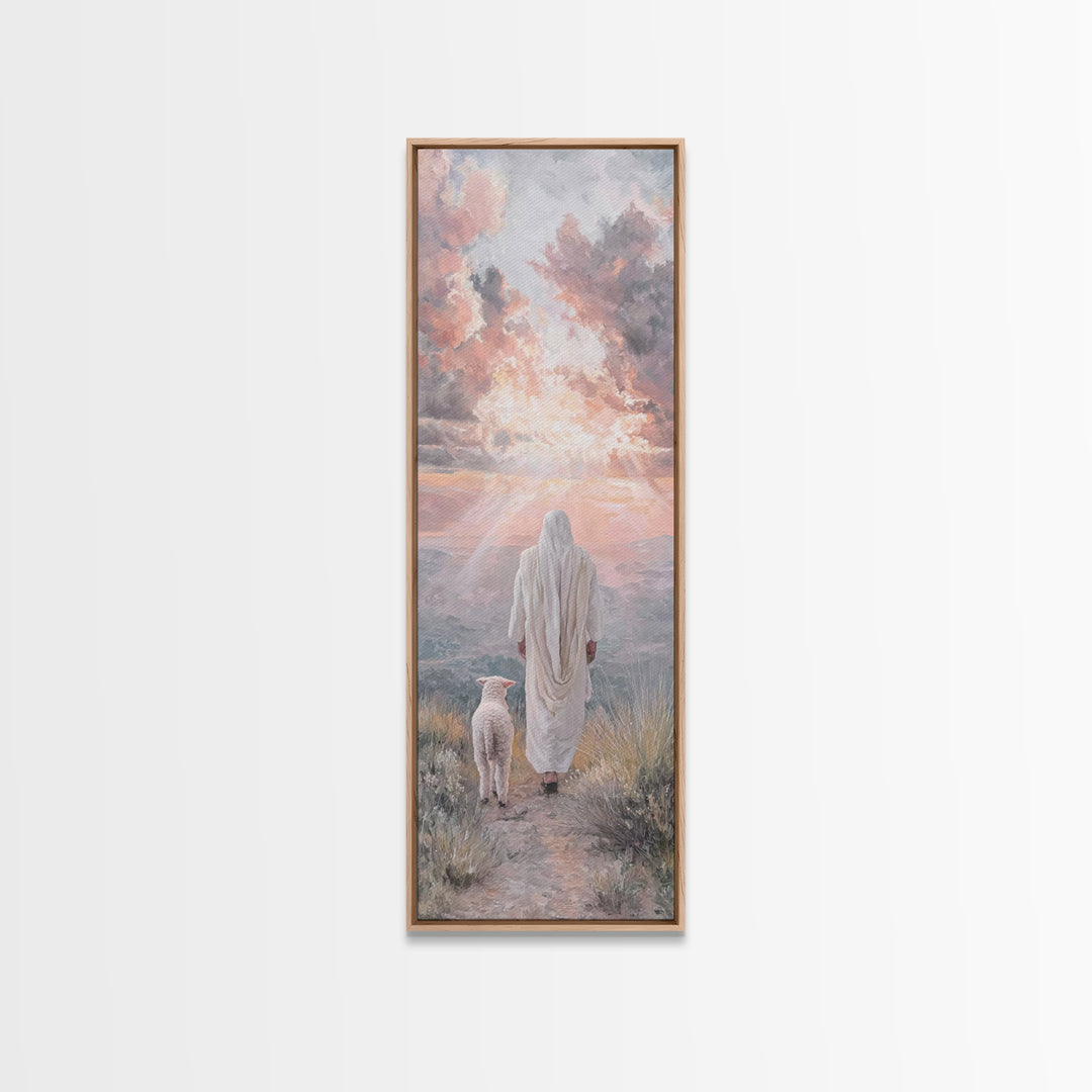 Radiant Morning Shelter - Framed Canvas Print - Narrow Art - Christian Art Canvas - Christian Painting - Jesus Painting