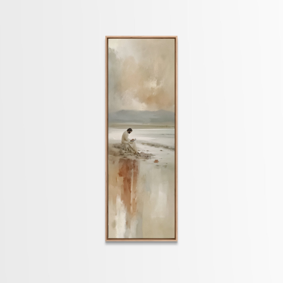 Blessed Mother Joy - Framed Canvas Print - Skinny Art - Christian Art Canvas - Christian Christmas Art - Christian Wall Art - Jesus Art