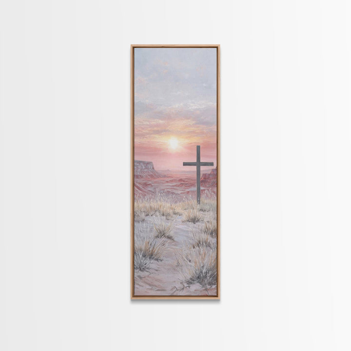 Sunrise Of Grace – Framed Canvas Print – Skinny Art – Christian Wall Art – Christian Art Canvas – Christian Decoration – Abstract Christian
