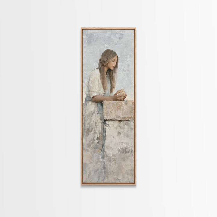 Light Of Grace | Framed Canvas Print | Tall Skinny Art Print | Christian Art | Christian Art Canvas | Christian Wall Art | Christian Painti
