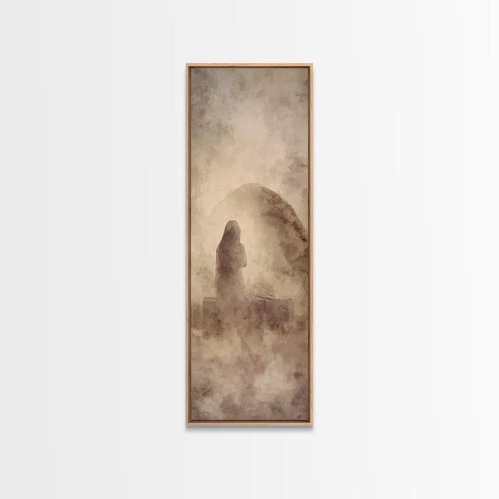 Heavenly Vigil | Framed Canvas Print | Skinny Art | Christian Art | Christian Wall Art | Christian Painting | Christian Art Canvas