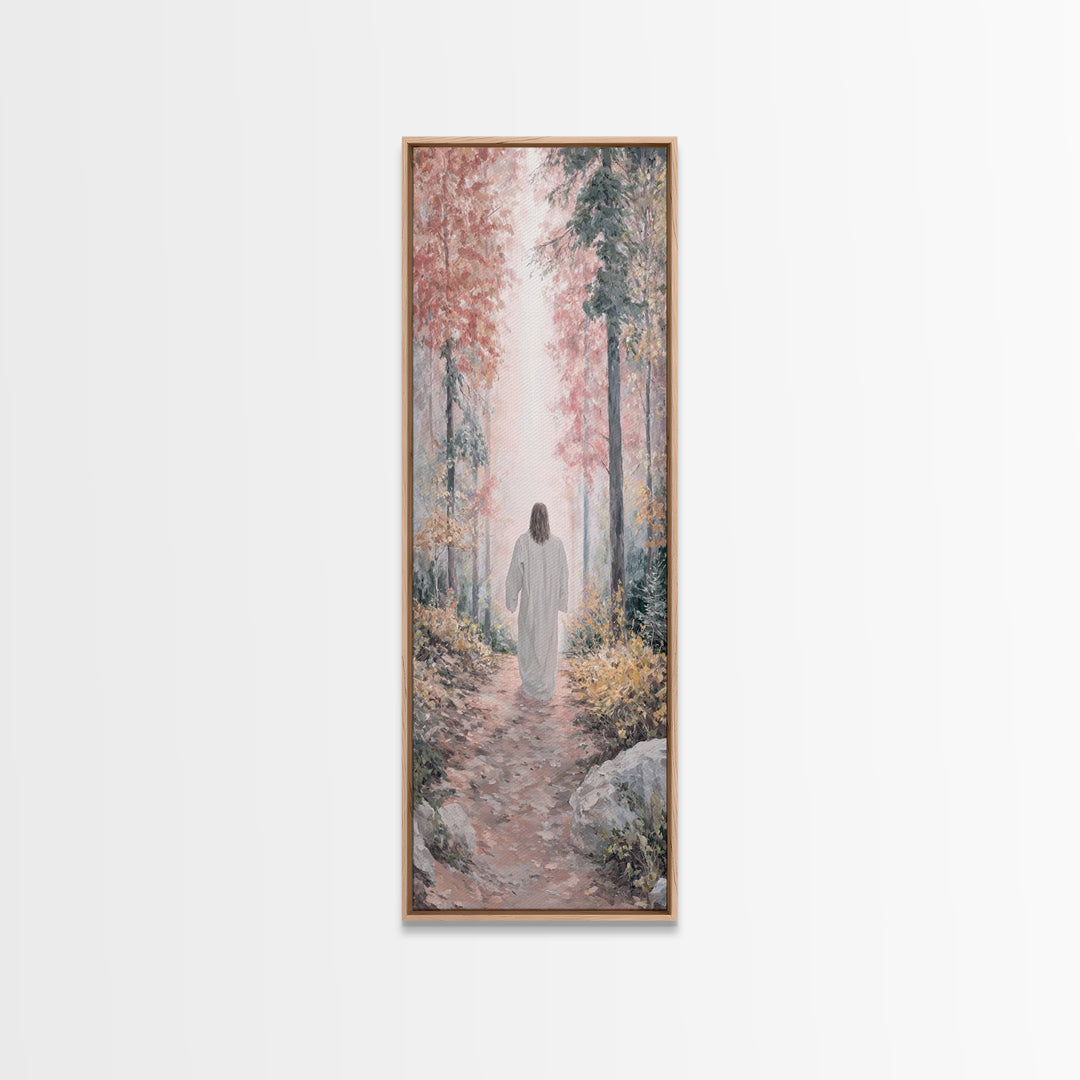 Walk Of Grace, Framed Canvas Print, Skinny Art, Christian Art Canvas, Christian Wall Art, Christian Painting, Christian Gift Ideas