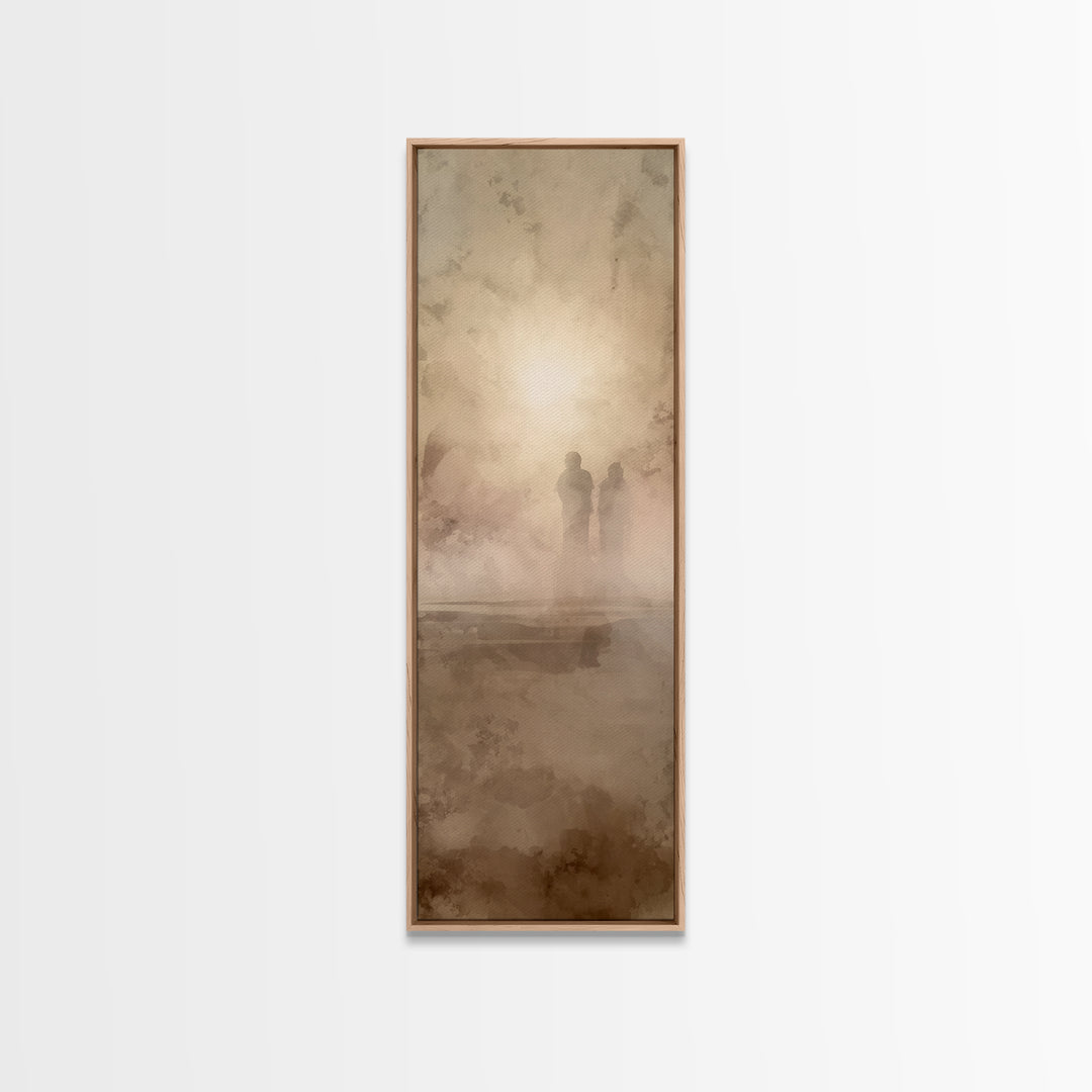 Sacred Horizon | Framed Canvas Print | Christian Wall Art | Tall Skinny Art Print | Christian Art Canvas | Christmas Art