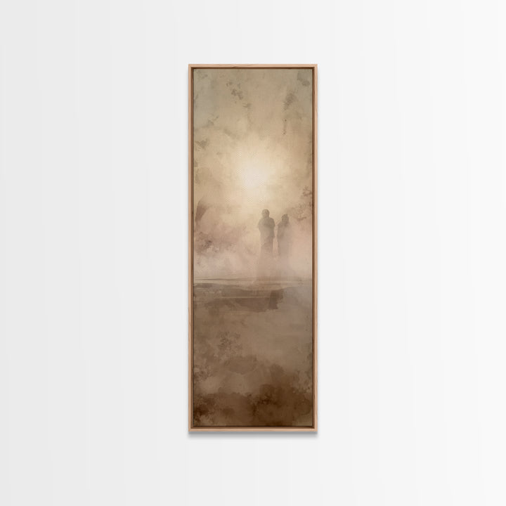 Sacred Horizon | Framed Canvas Print | Christian Wall Art | Tall Skinny Art Print | Christian Art Canvas | Christmas Art