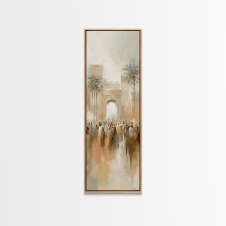 Gate Of Hosanna – Framed Canvas Print – Skinny Art – Christian Wall Art – Christian Art Canvas – Christian Christmas Art – Jesus Painting