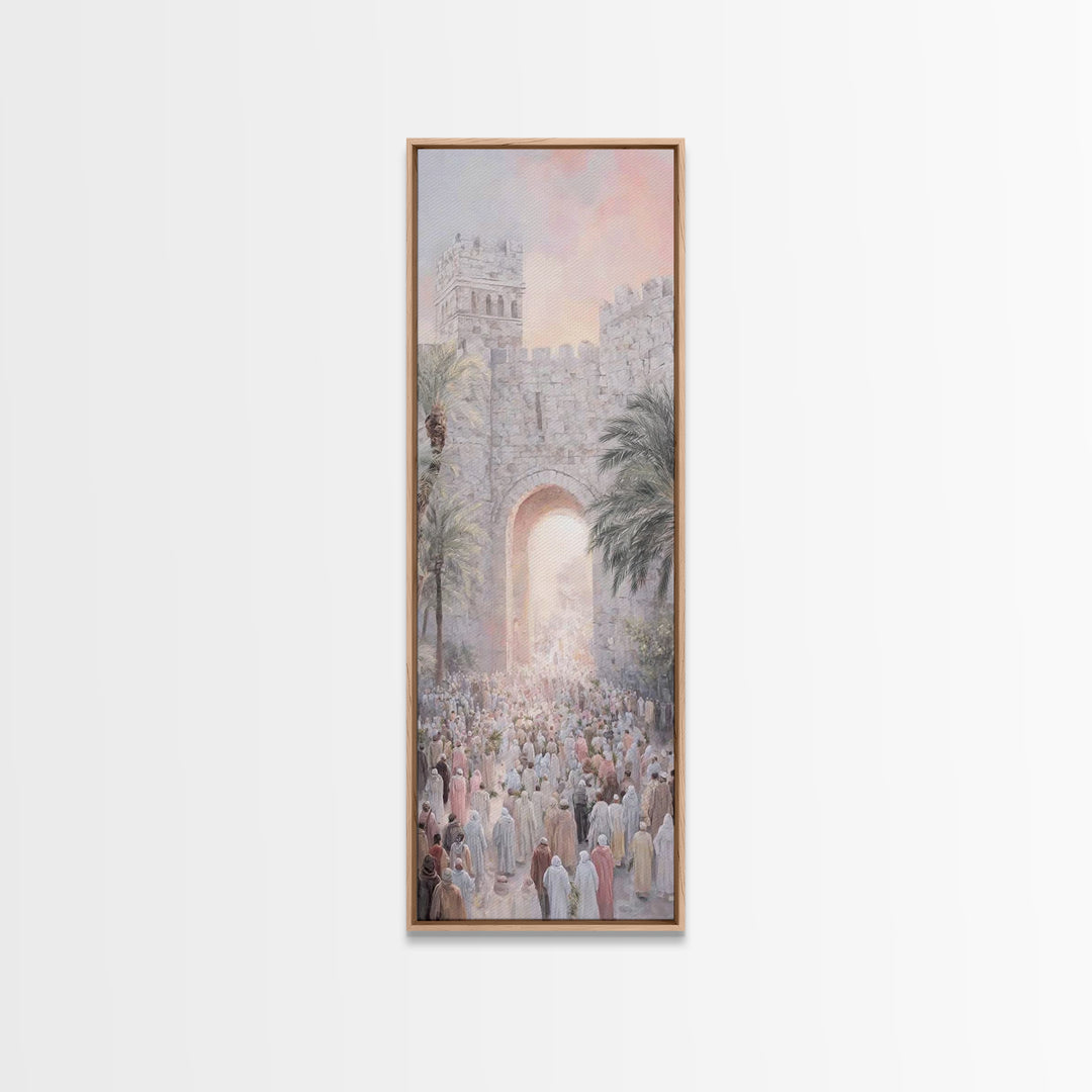 Palm Branch Multitude – Framed Canvas Print – Skinny Art – Christian Art Canvas – Christmas Art – Christian Wall Art – Christian Gift Ideas