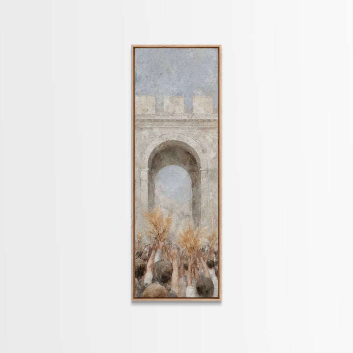 Wheat Offering Praise – Framed Canvas Print – Narrow Art – Christian Art Canvas – Christian Wall Art – Christmas Art – Christian Gift Ideas
