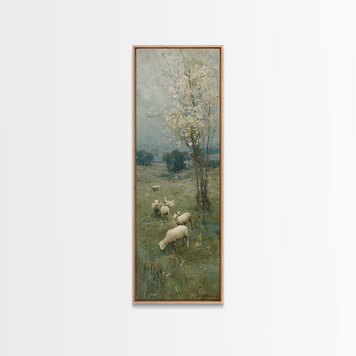 Blossom Field Mercy – Framed Canvas Print – Skinny Art – Christian Art Print – Christian Wall Art – Jesus Painting – Christian Art