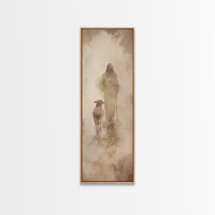 Guided By Light | Framed Canvas Print | Christian Art | Tall Skinny Art Print | Jesus Canvas Art | Christian Gift Ideas | Christmas Art