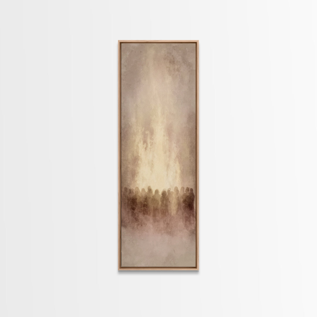 Heaven’s Gentle Path – Framed Canvas Print – Skinny Art – Christian Painting – Jesus Wall Art – Christian Art Gift – Christmas Art Prints