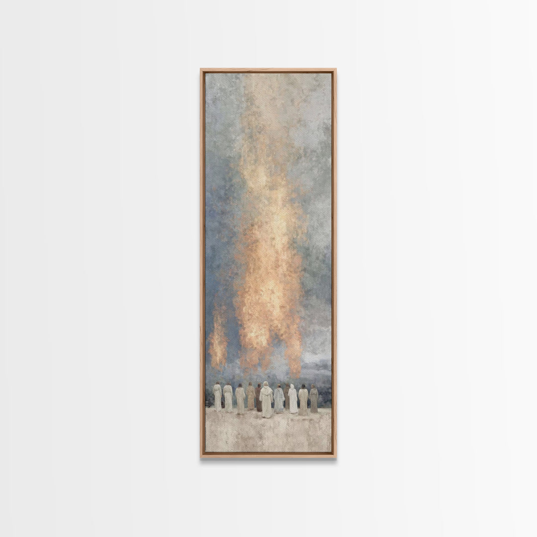 Cloudborne Glory, Framed Canvas Print, Tall Skinny Art Print, Christian Art Canvas, Jesus Painting, Christian Wall Art, Christian Decor