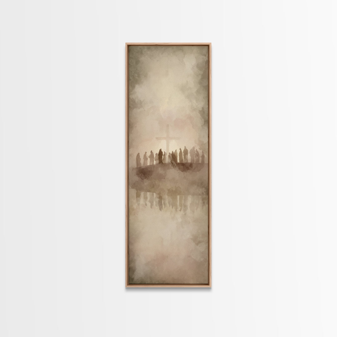 Ascension Flame – Framed Canvas Print – Skinny Art – Christian Art Canvas – Jesus Painting – Christian Wall Art – Modern Christian Art