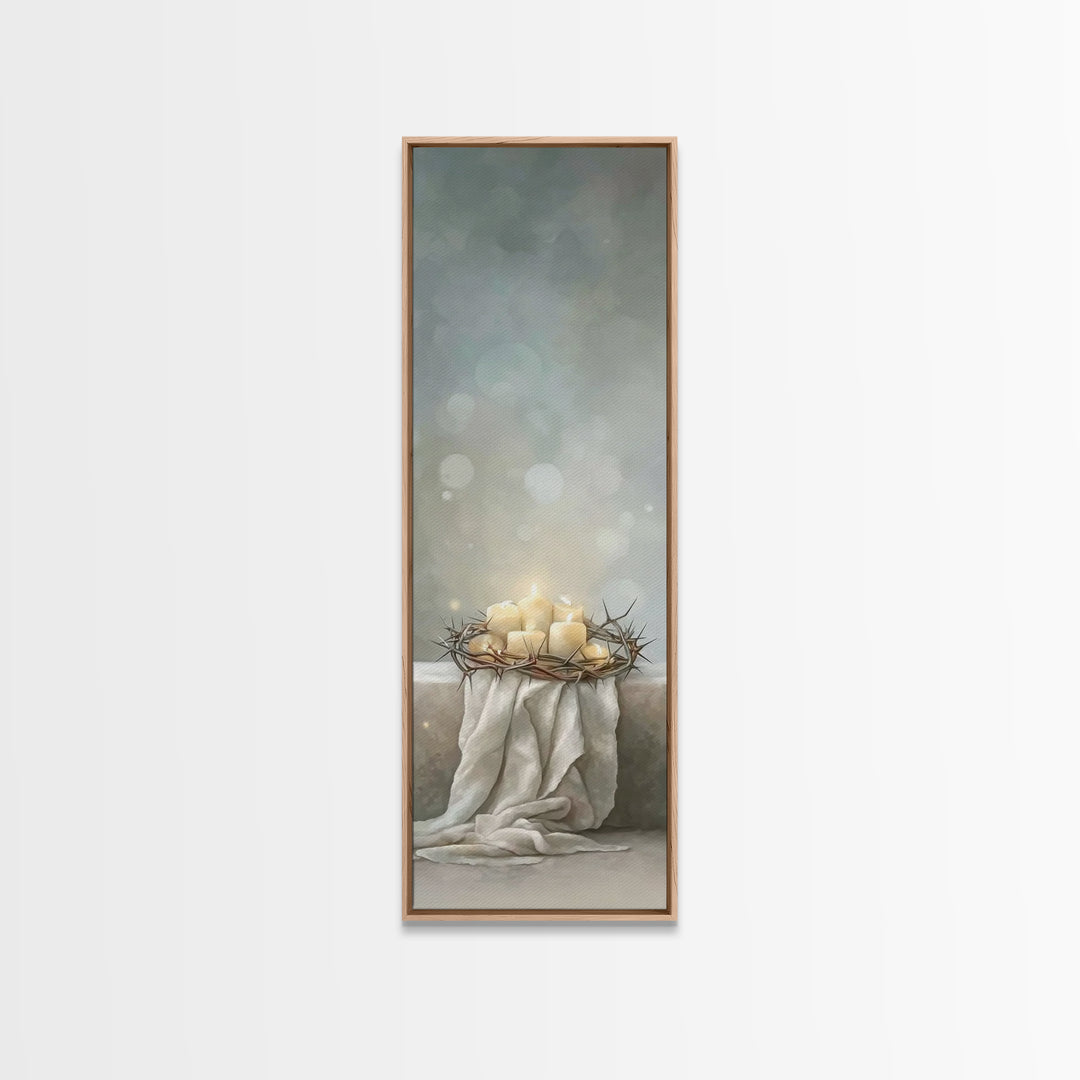 Circle Of Hope | Framed Canvas Print | Christian Christmas Art | Christian Wall Art | Narrow Art | Framed Christmas Art | Christian Art Can