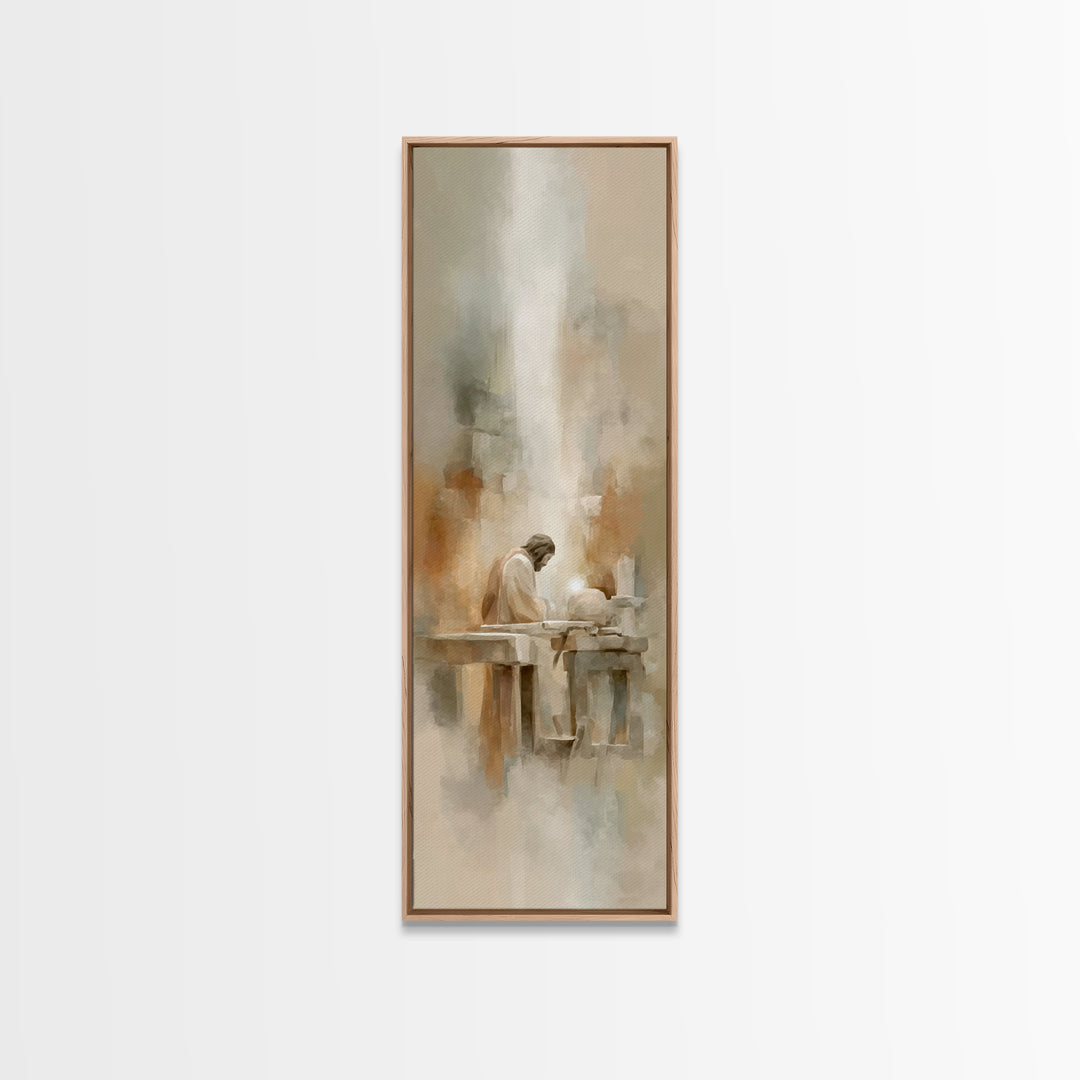 Sacred Craft – Framed Canvas Print – Skinny Art – Christian Art Canvas – Christian Wall Art – Jesus Painting – Modern Christian Art