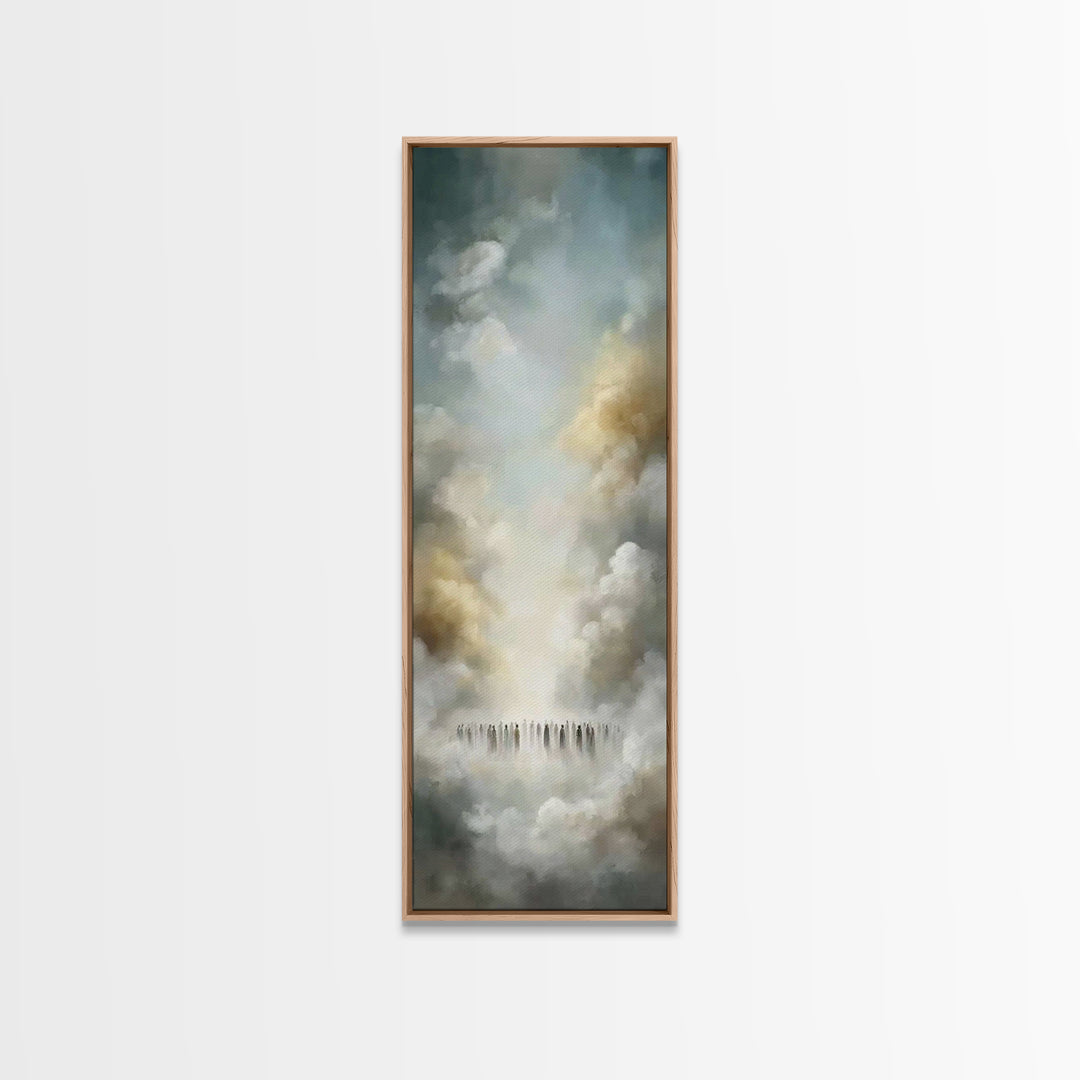 Ascension Crowd Reverence – Framed Canvas Print – Skinny Art – Christian Art Canvas – Christian Painting – Christian Wall Art – Christian C
