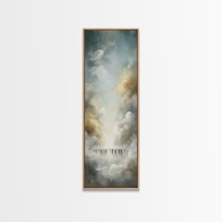 Ascension Crowd Reverence – Framed Canvas Print – Skinny Art – Christian Art Canvas – Christian Painting – Christian Wall Art – Christian C