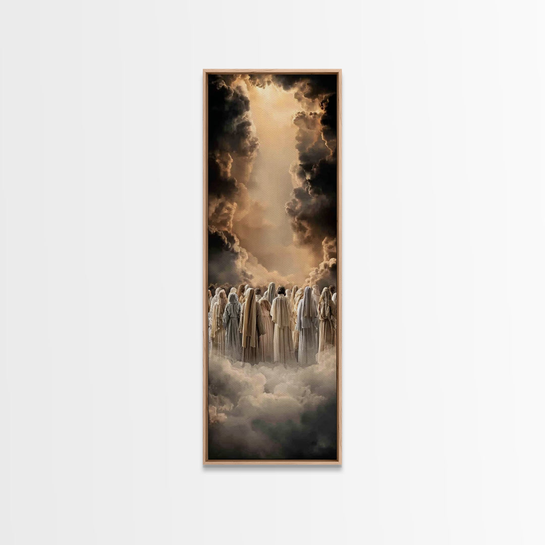 Celestial Summit – Framed Canvas Print – Tall Narrow Wall Art – Christian Art – Christian Art Canvas – Jesus Art Print – Christian Painting