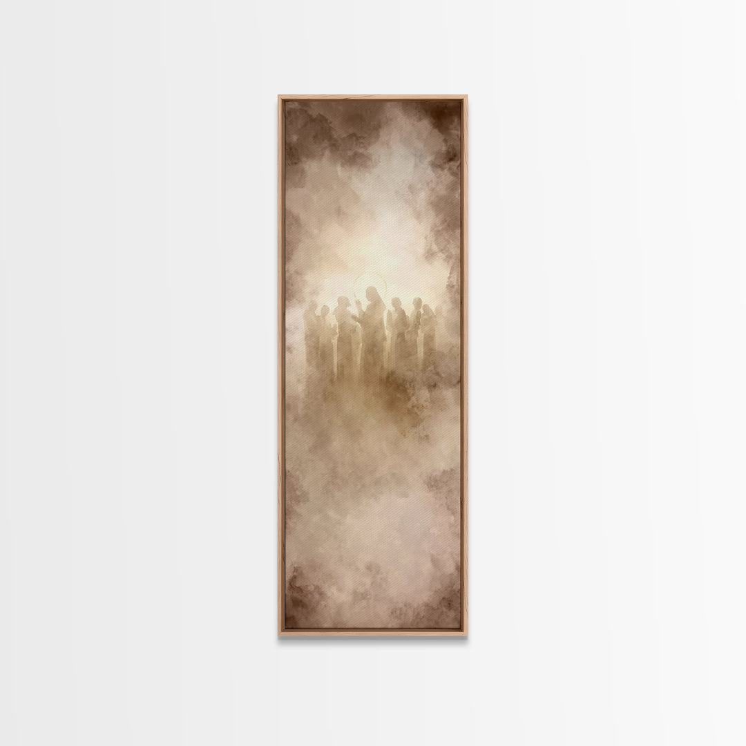 Cloudborn Halo Light – Framed Canvas Print – Tall Skinny Art Print – Christian Wall Art – Christian Art Canvas – Jesus Art Print – Christia
