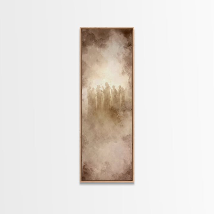 Cloudborn Halo Light – Framed Canvas Print – Tall Skinny Art Print – Christian Wall Art – Christian Art Canvas – Jesus Art Print – Christia