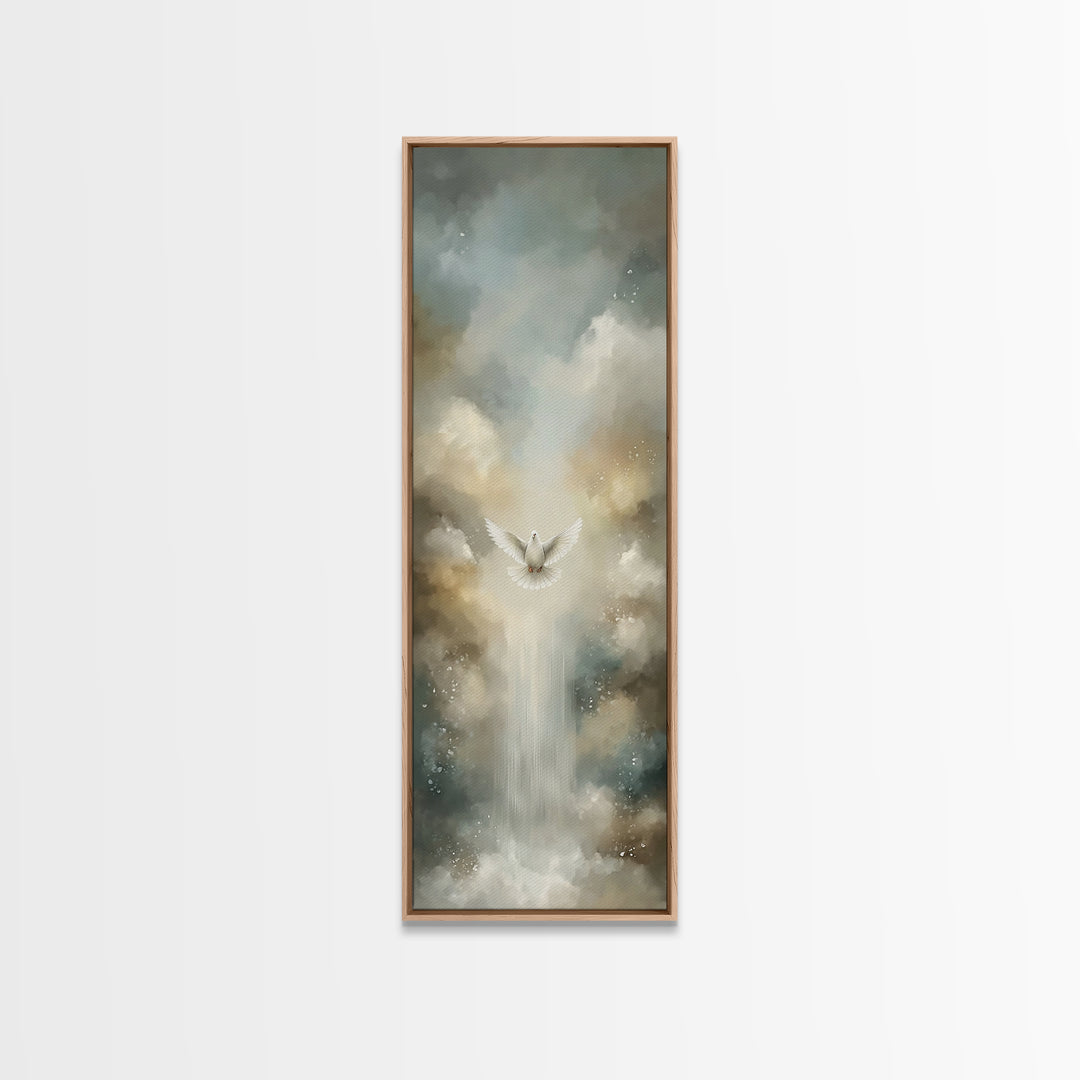 Ascension Of Peace | Framed Canvas Print | Christian Art Canvas | Christian Painting | Tall Narrow Wall Art | Christian Gift | Christmas Ar