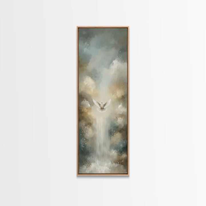 Ascension Of Peace | Framed Canvas Print | Christian Art Canvas | Christian Painting | Tall Narrow Wall Art | Christian Gift | Christmas Ar